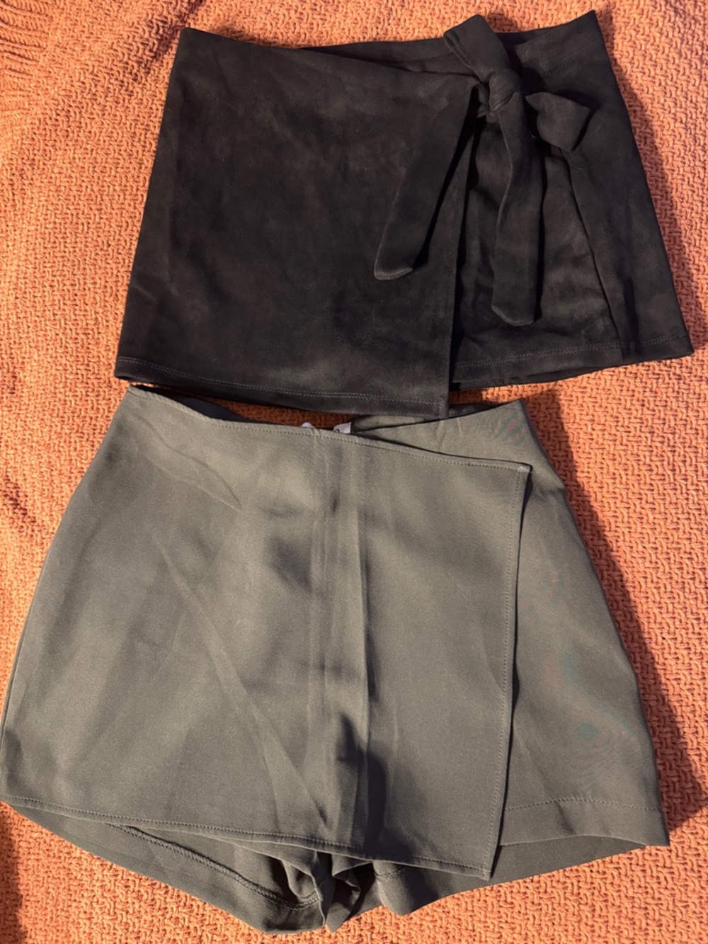 Black and green Gray Women’s Wrap Skort Shorts